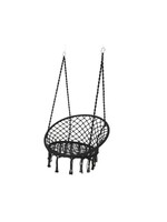 Decoris Black macrame Hanging Hammock Chair