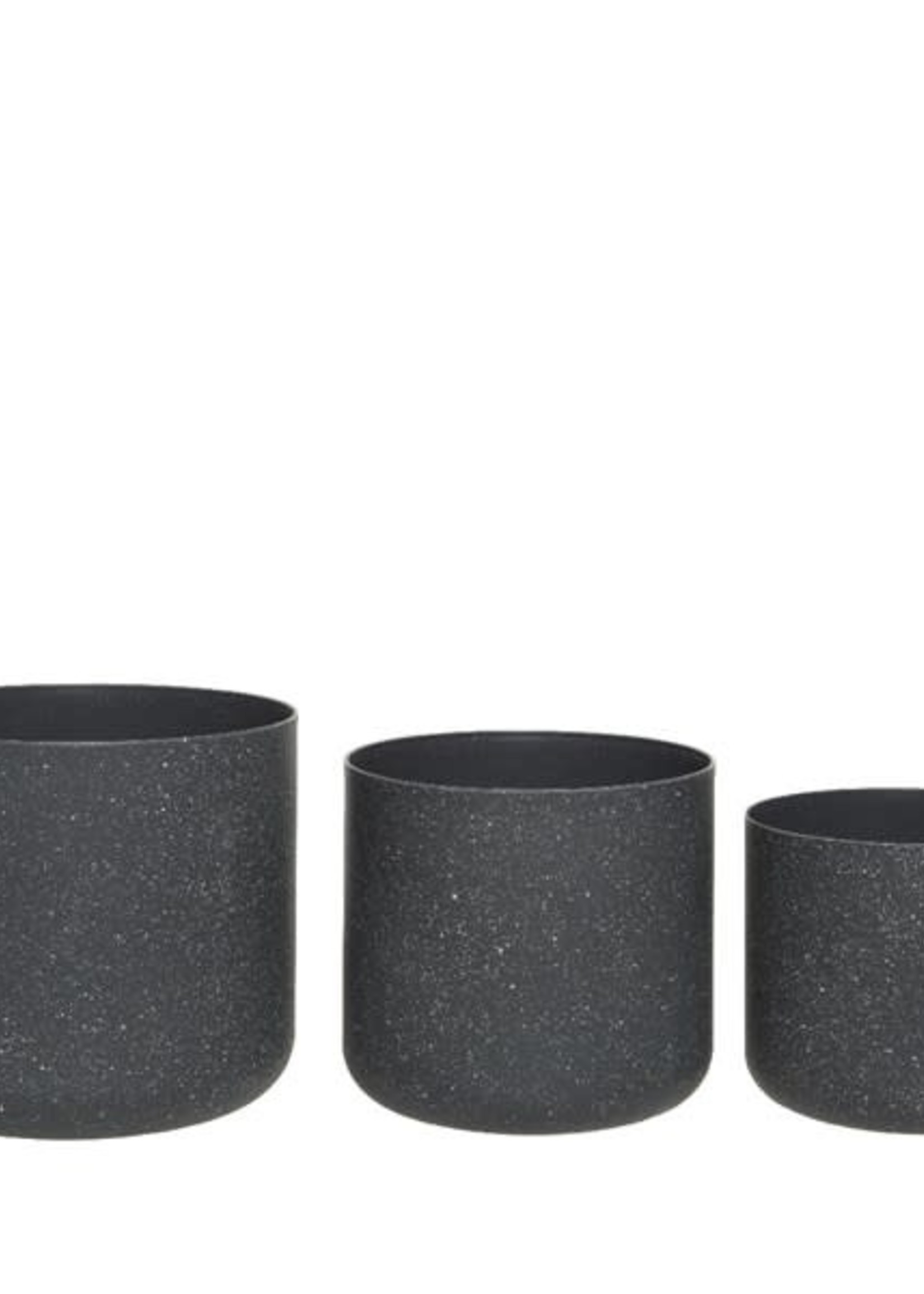 Decoris Set of 3 Planter Plastic Round (4 Assorted Colours - Price is for One Set)