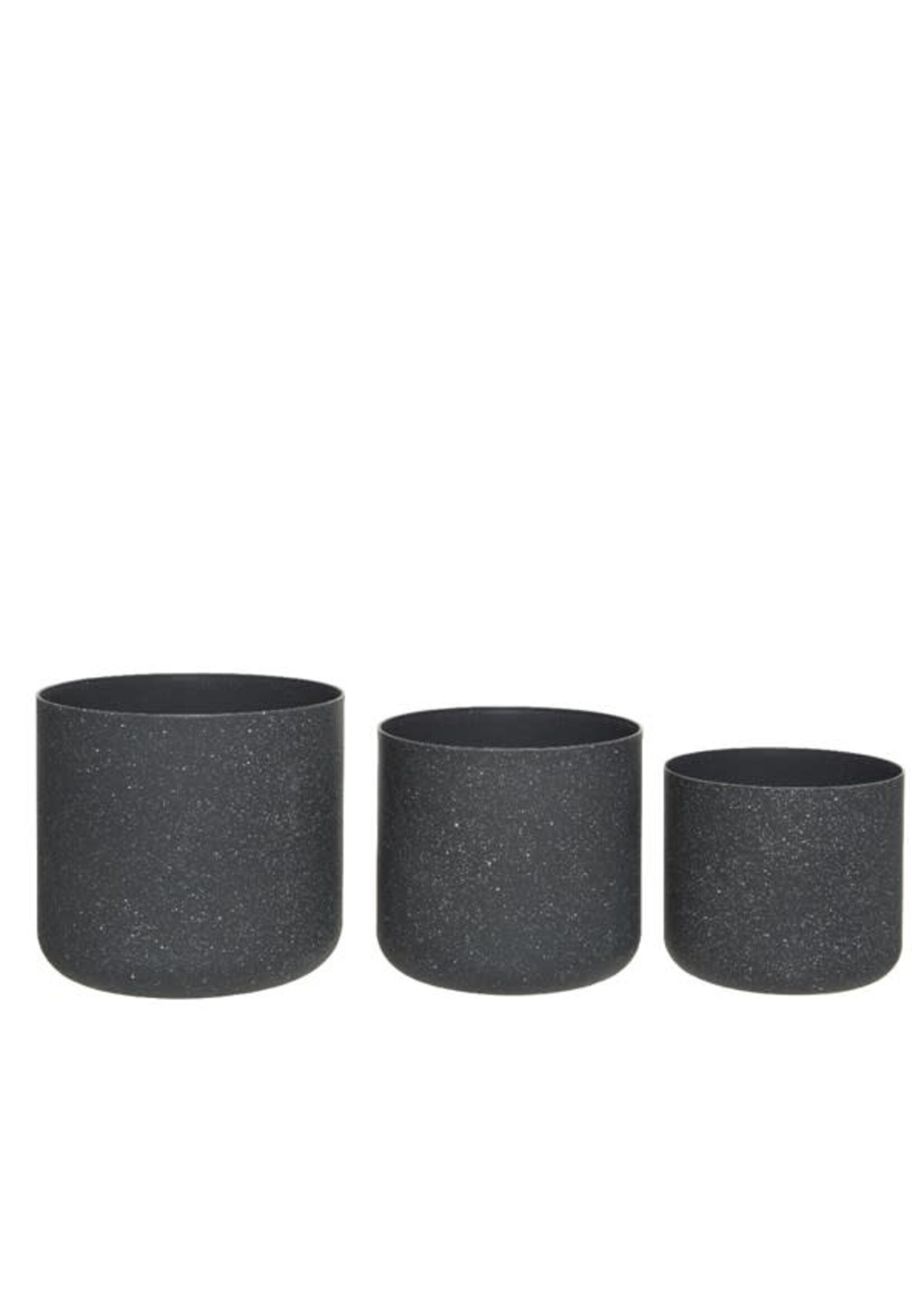 Decoris Set of 3 Planter Plastic Round (4 Assorted Colours - Price is for One Set)
