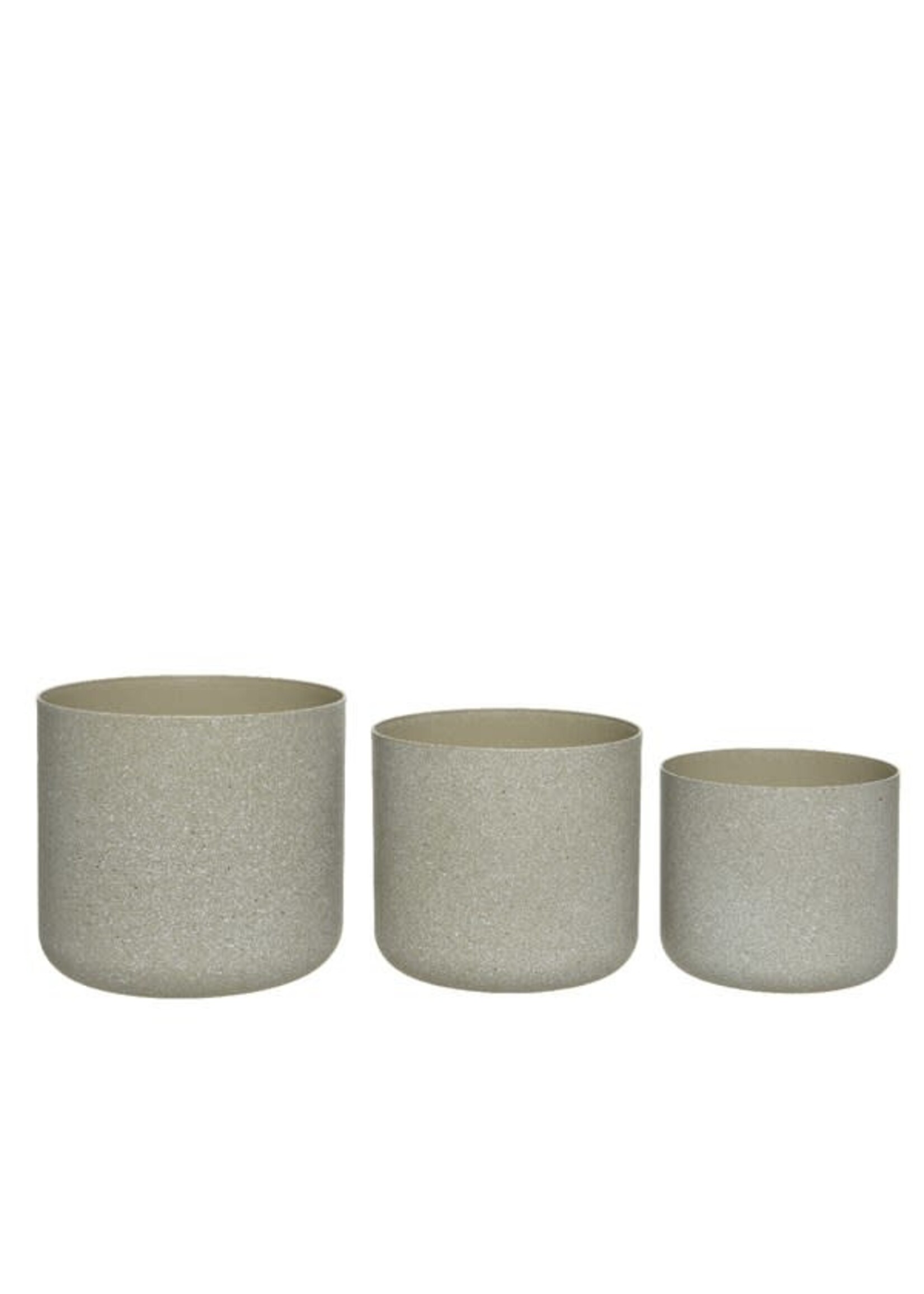 Decoris Set of 3 Planter Plastic Round (4 Assorted Colours - Price is for One Set)
