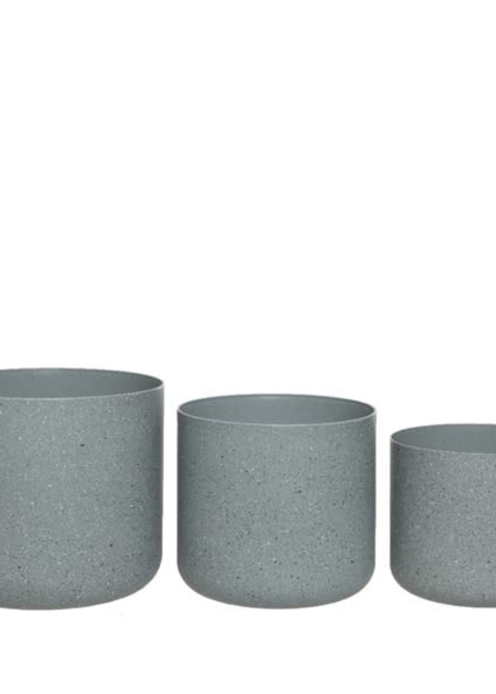 Decoris Set of 3 Planter Plastic Round (4 Assorted Colours - Price is for One Set)