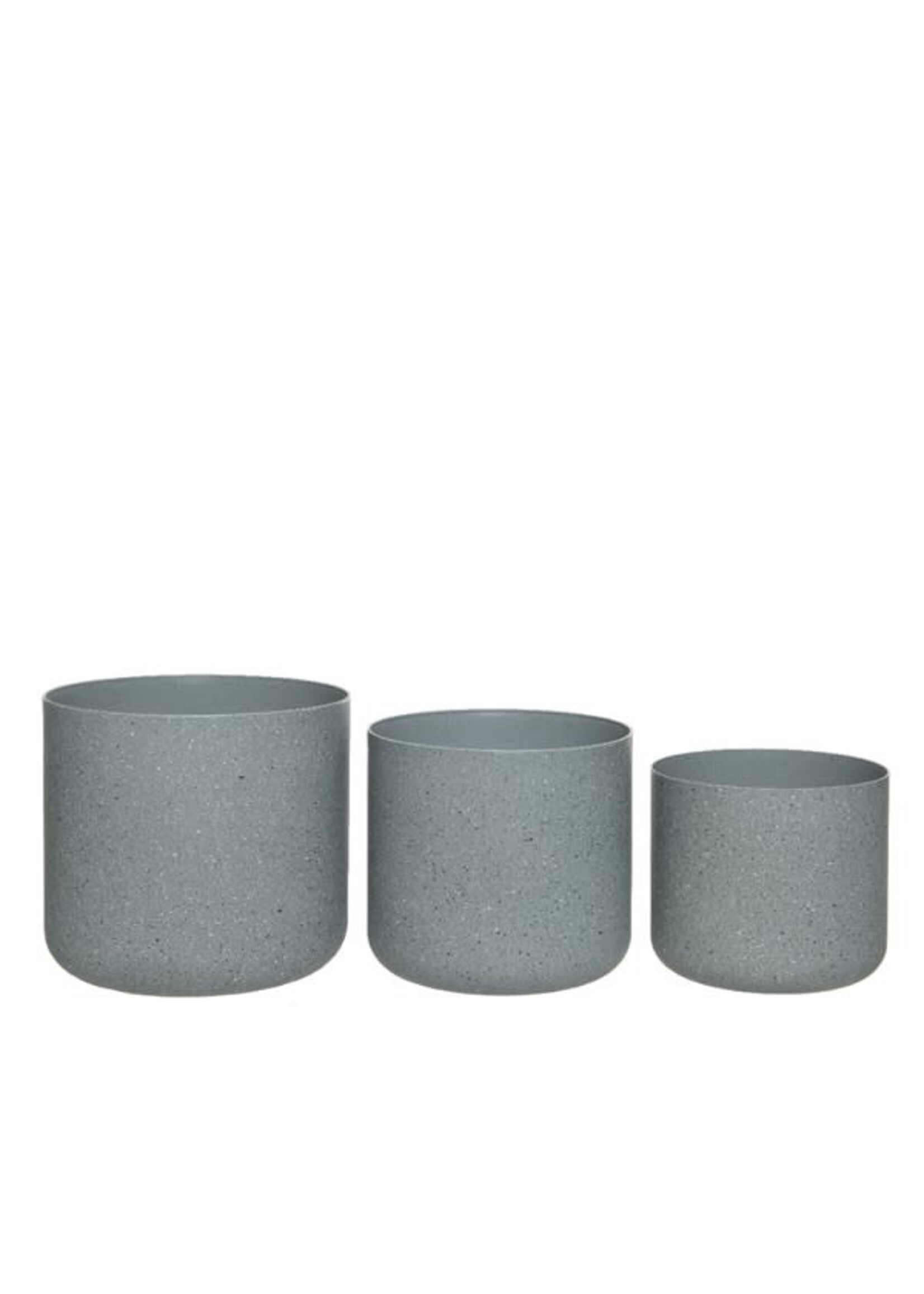 Decoris Set of 3 Planter Plastic Round (4 Assorted Colours - Price is for One Set)