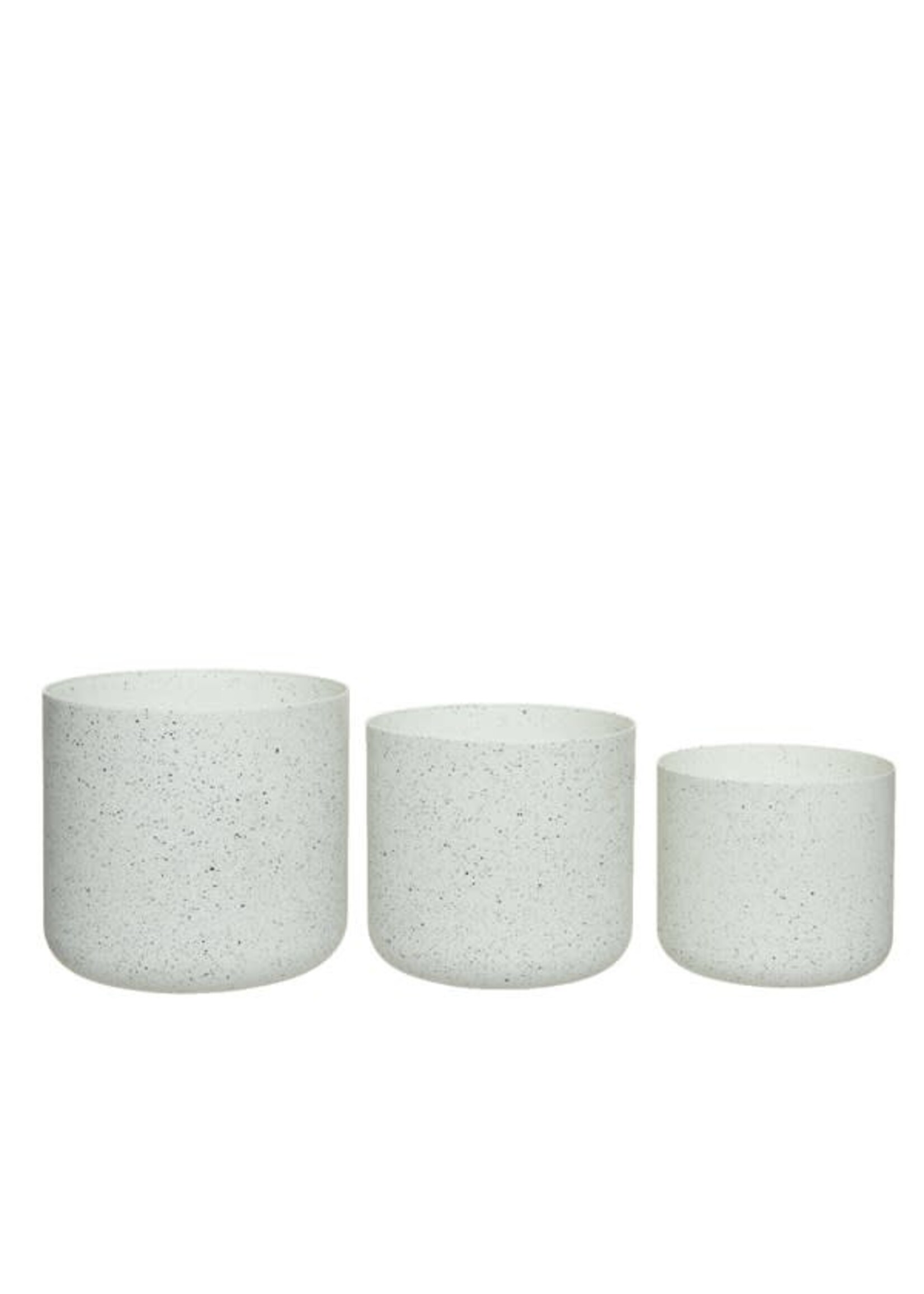 Decoris Set of 3 Planter Plastic Round (4 Assorted Colours - Price is for One Set)