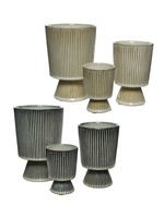 Decoris Planter stoneware Large 2col ass