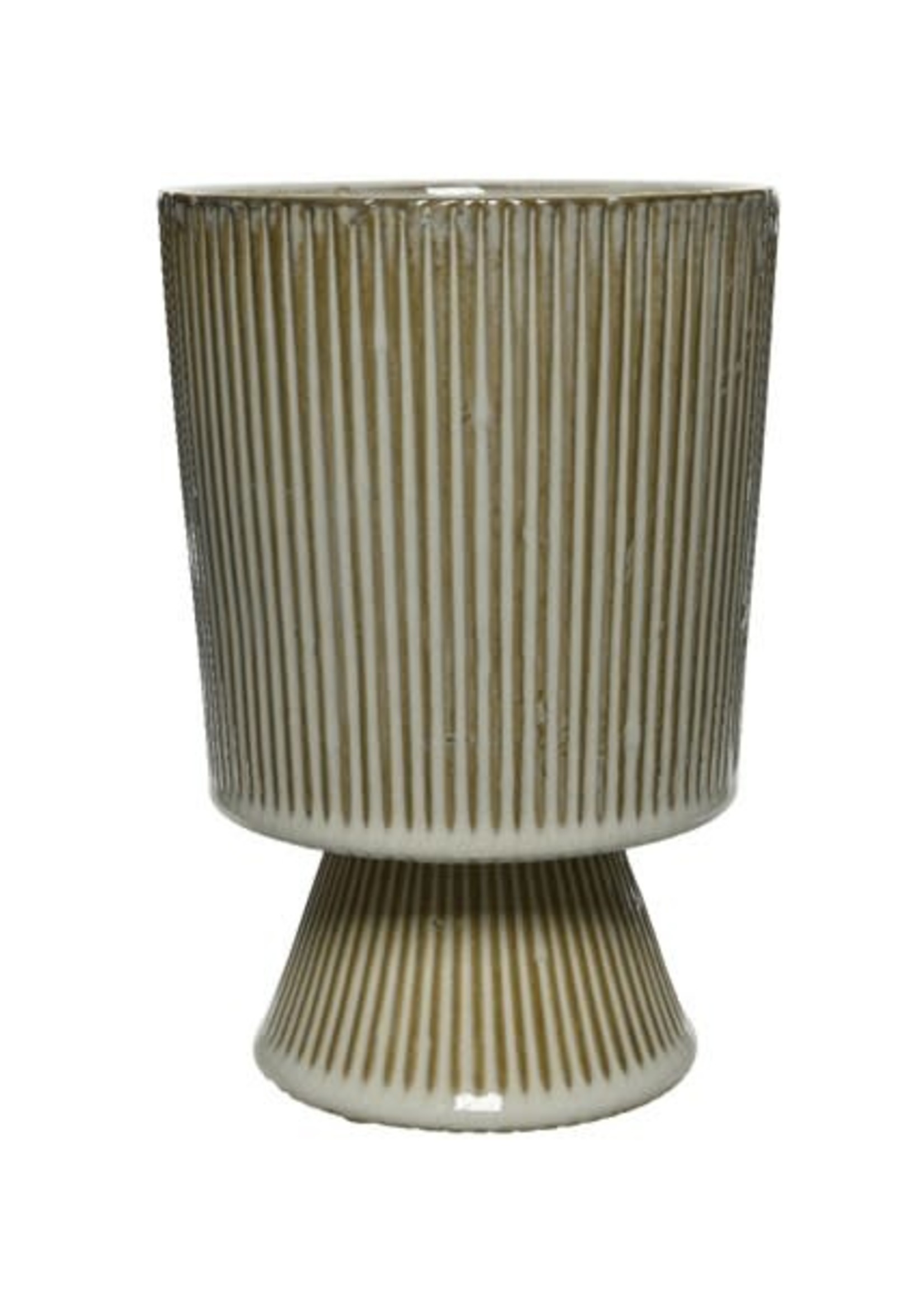 Decoris Planter stoneware Large 2col ass