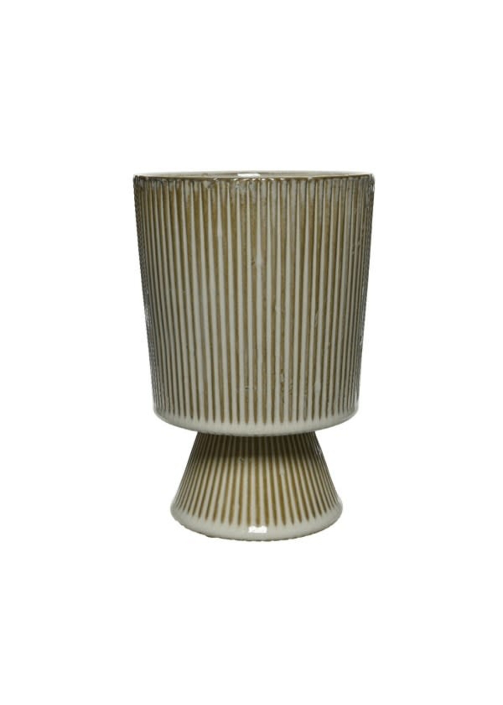 Decoris Planter stoneware Large 2col ass