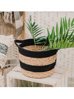 Sass & Belle Black And Grass Stripe Basket