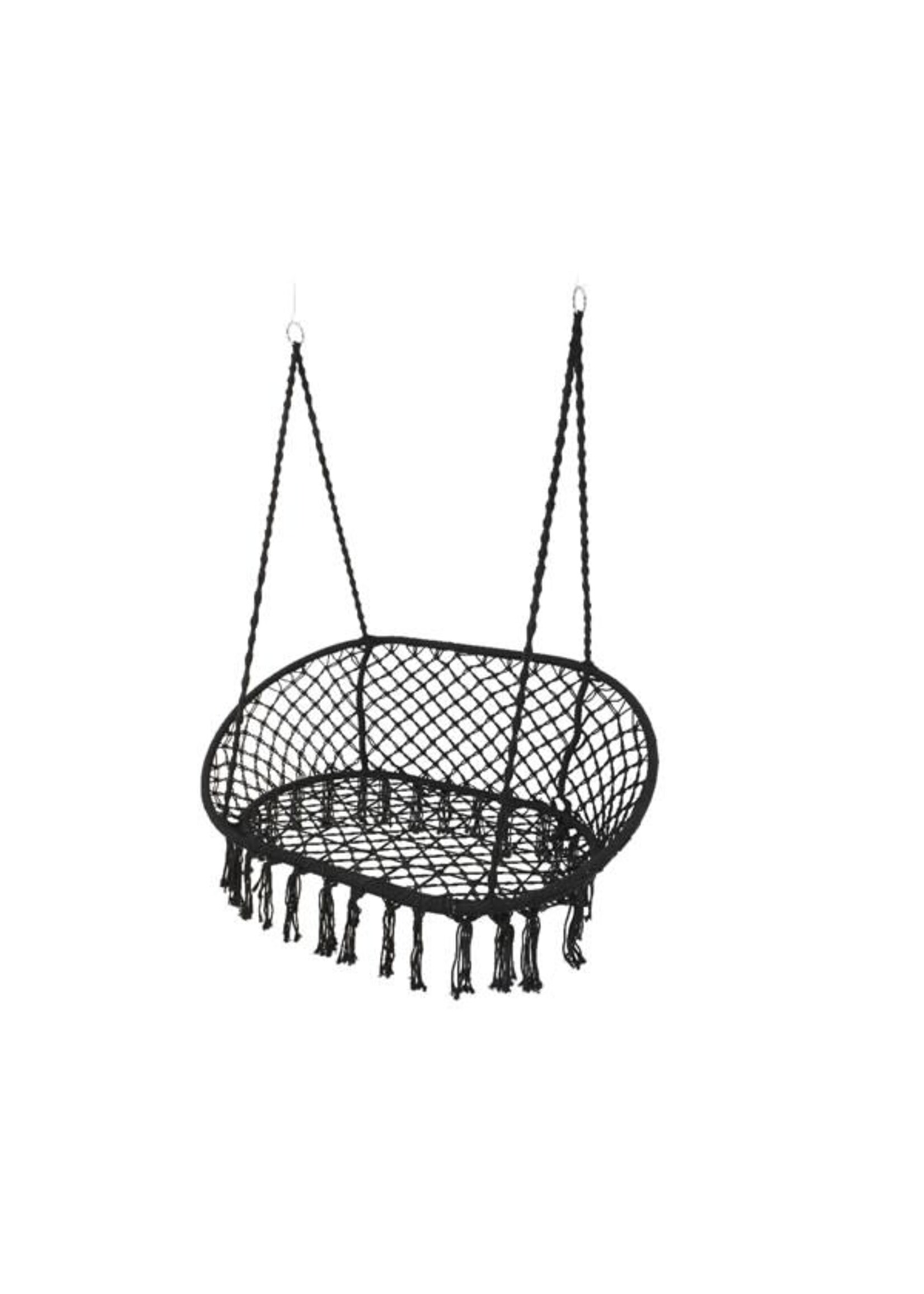 Decoris Hanging Hammock Chair Black 2 Seater
