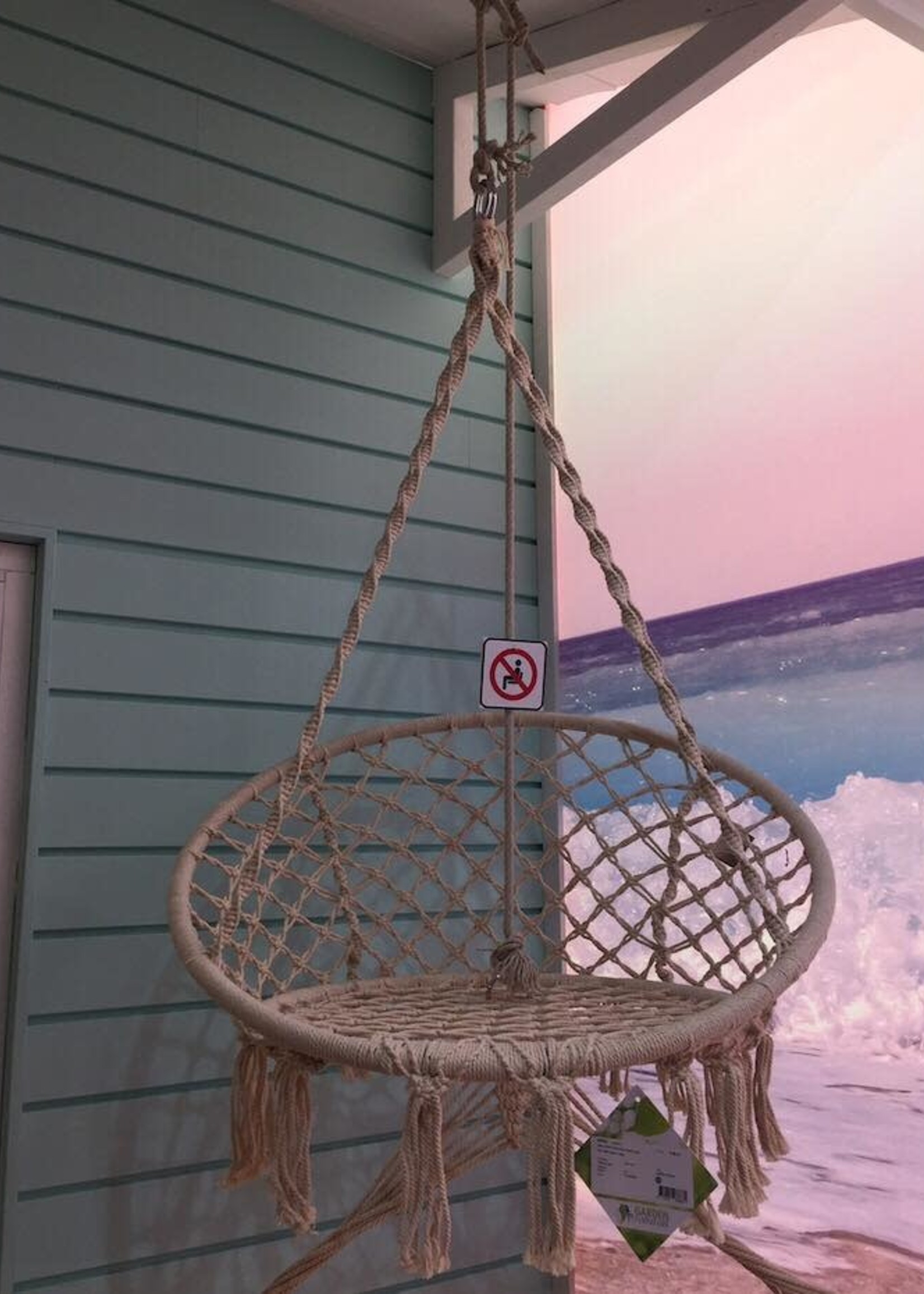 Decoris Hanging Hammock Chair Cream