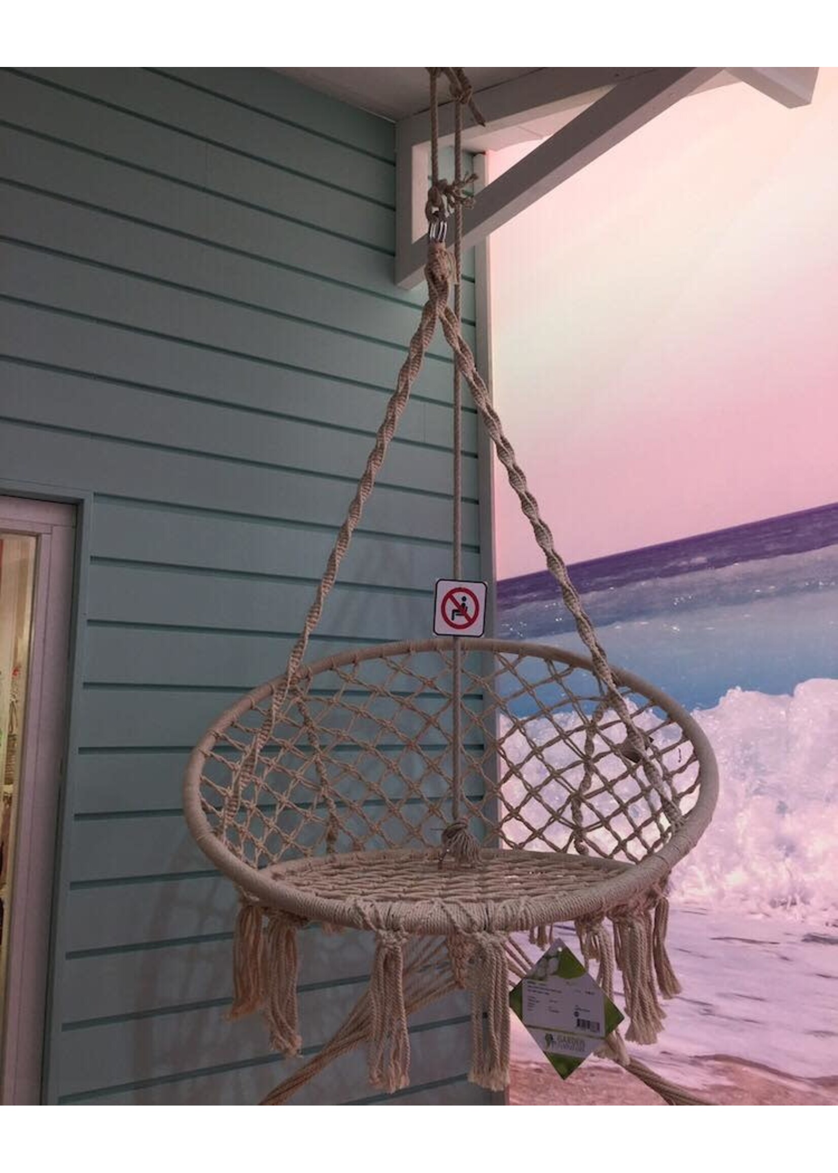 Decoris Hanging Hammock Chair Cream