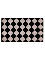 Groundsman (Harris) Chequerboard Doormat Black and White 40 x 70cm