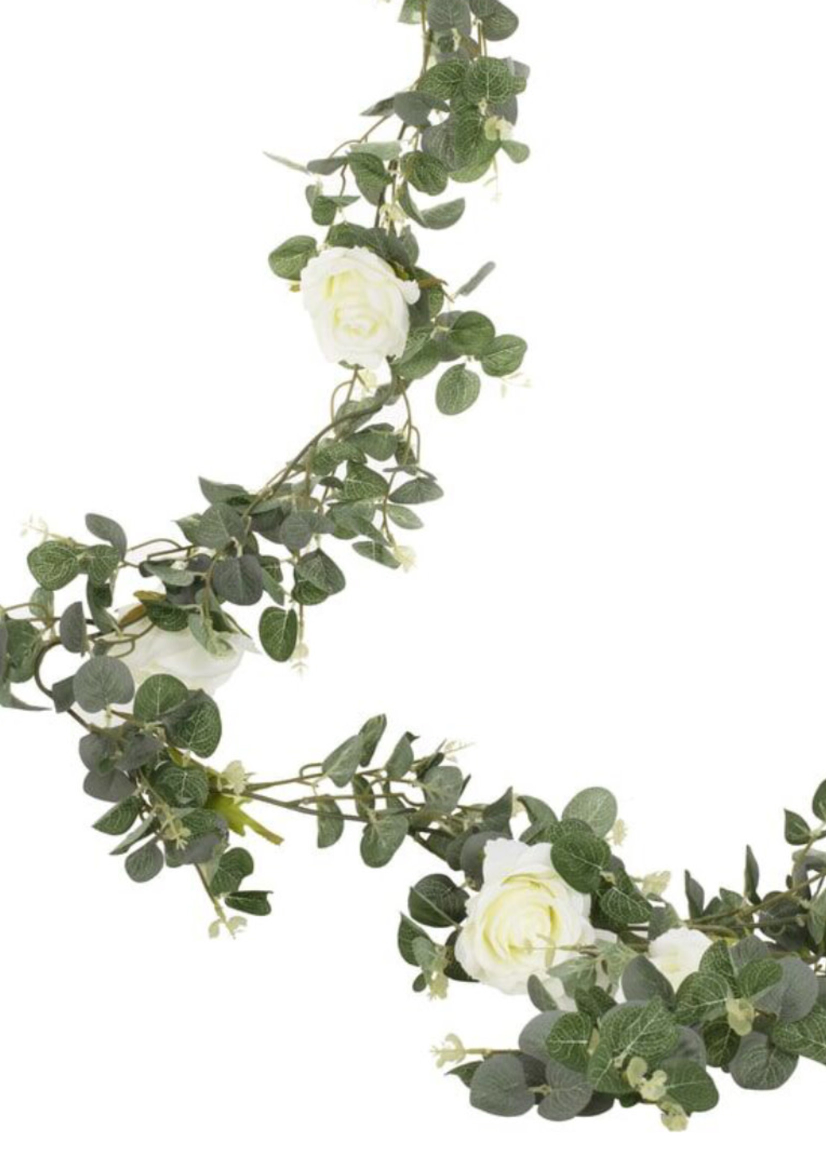 Ginger Ray Eucalyptus White Flowers Garland