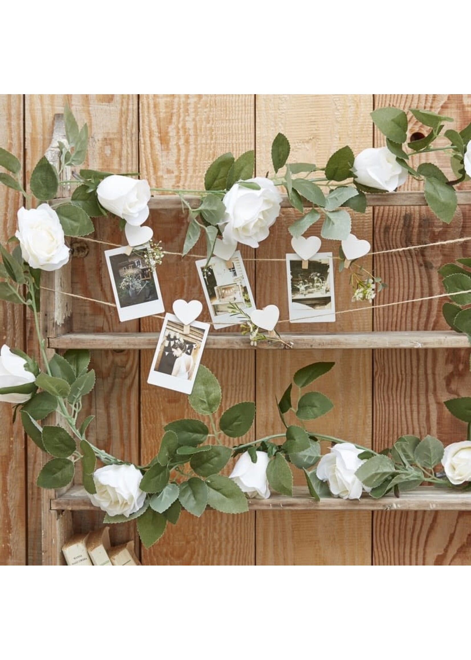 Ginger Ray Flower Garland White