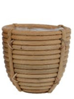 Decoris Planter rattan round milk Small