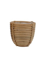 Decoris Planter rattan round milk Small