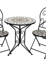 SupaGarden SupaGarden Ceramic Bistro Set White Stone