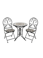 SupaGarden SupaGarden Ceramic Bistro Set White Stone