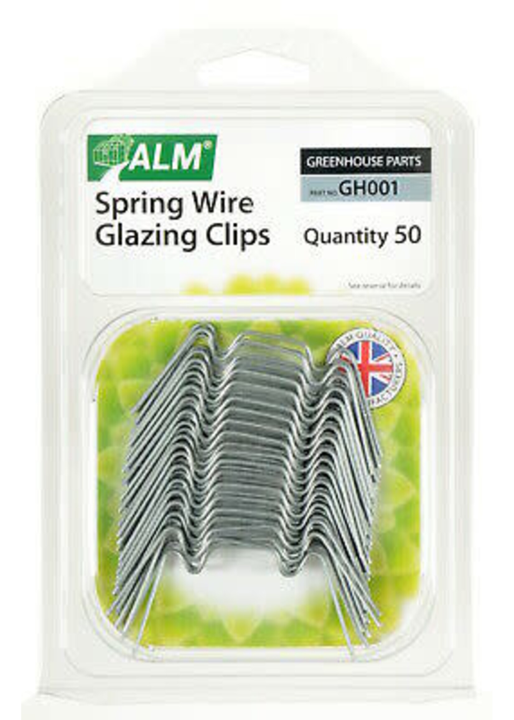 ALM LAWNMOWER SPARES ALM Greenhouse Spring Wire Glazing Clips 50 Pack
