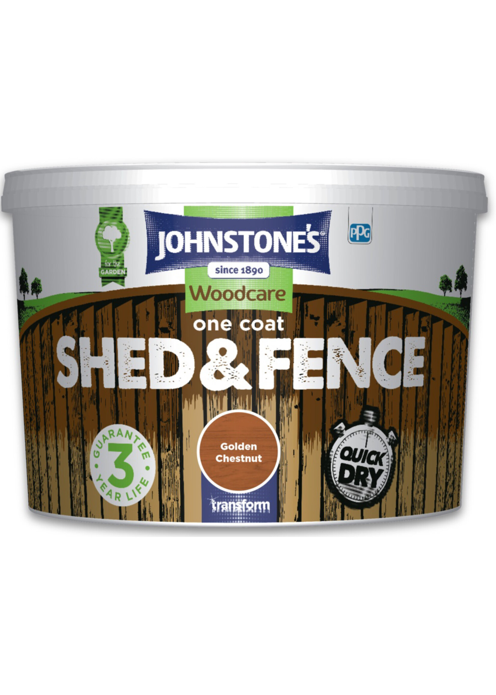 Johnstone's One Coat Shed And Fence 9L Golden Chestnut