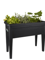 Elho Black Grow Table Planter On Legs with lid 75cm