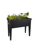 Elho Black Grow Table Planter On Legs with lid 75cm