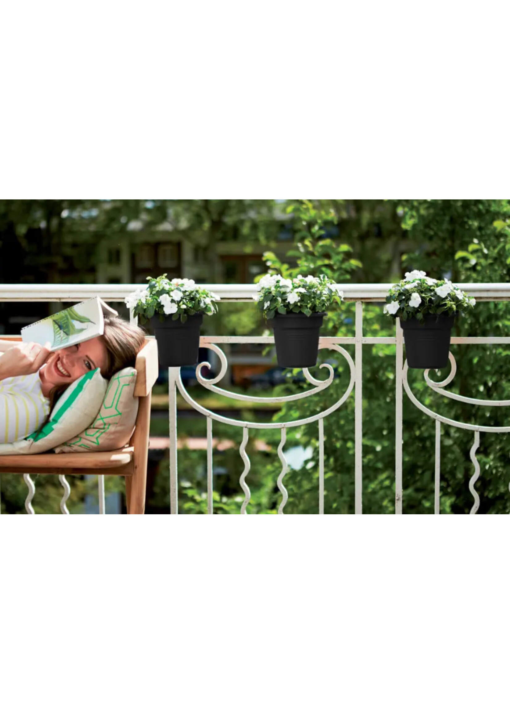 Elho Green Basics Easy Hanger Plant Pot Small Black