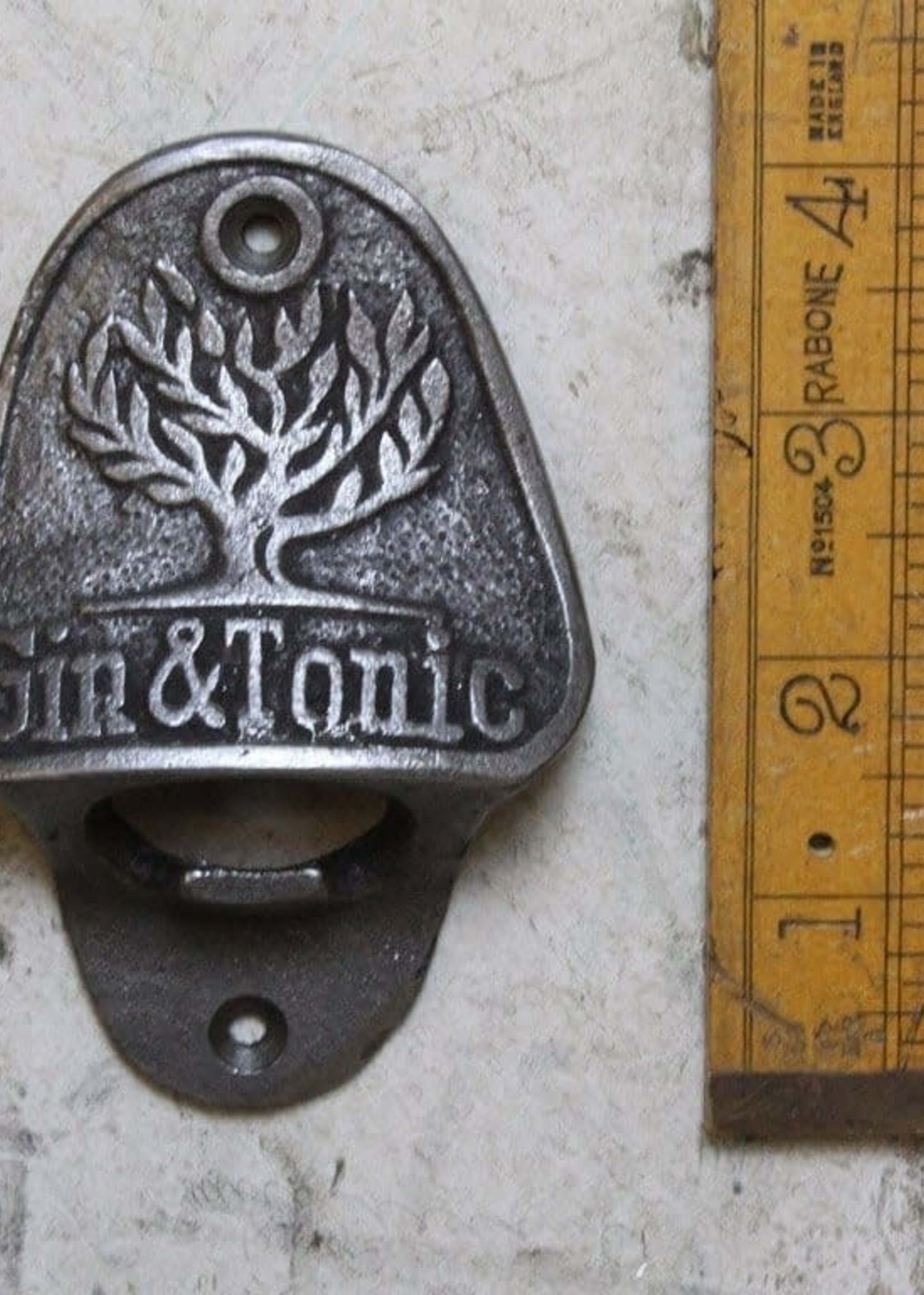 Bottle opener wall mounted 'Gin & Tonic' fever tree