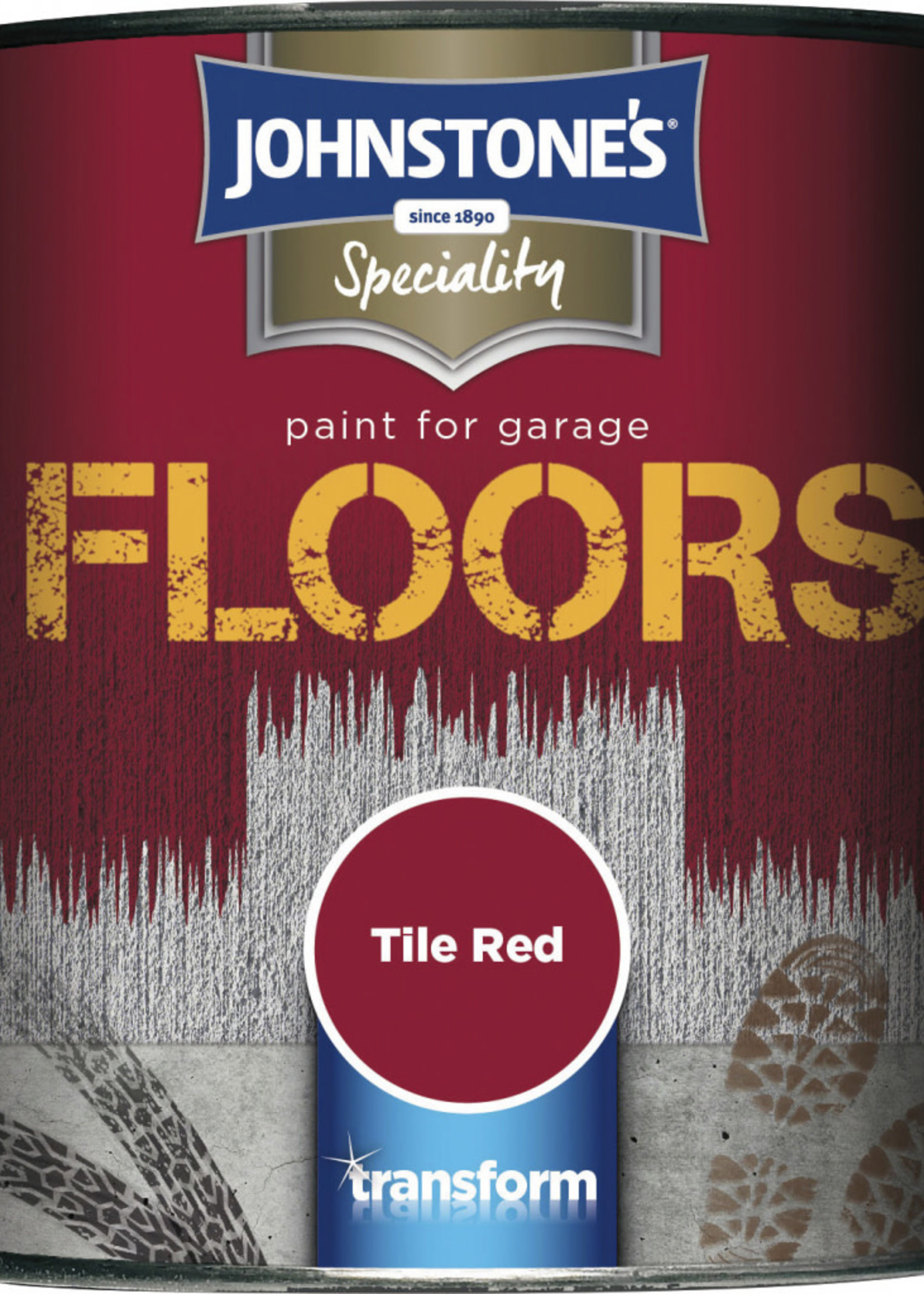 Johnstone's Garage Floor paint semi gloss 2.5L Tile red