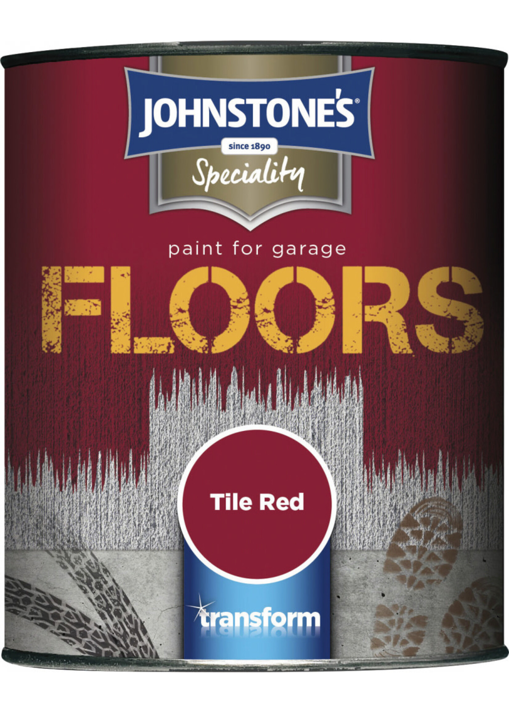 Johnstone's Garage floor Paint semi gloss 250ml Tile Red