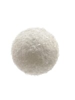 Kaemingk Foam Snow Bauble Ice White Glitter With Hanger Pack of 6 balls