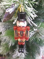 Decoris Nutcracker Gold  with red glitter shatterproof style