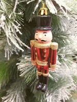 Kaemingk Nutcracker Red with gold glitter shatterproof style