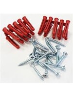 Screw & Wall Plug Kit Red BB80