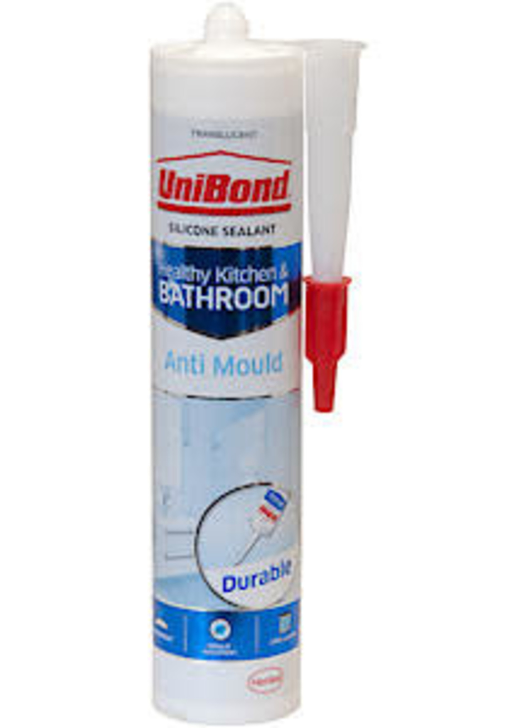 Unibond (henkel) Unibond Anti-mould Bathroom Silicone Sealant Transluscent 310ml