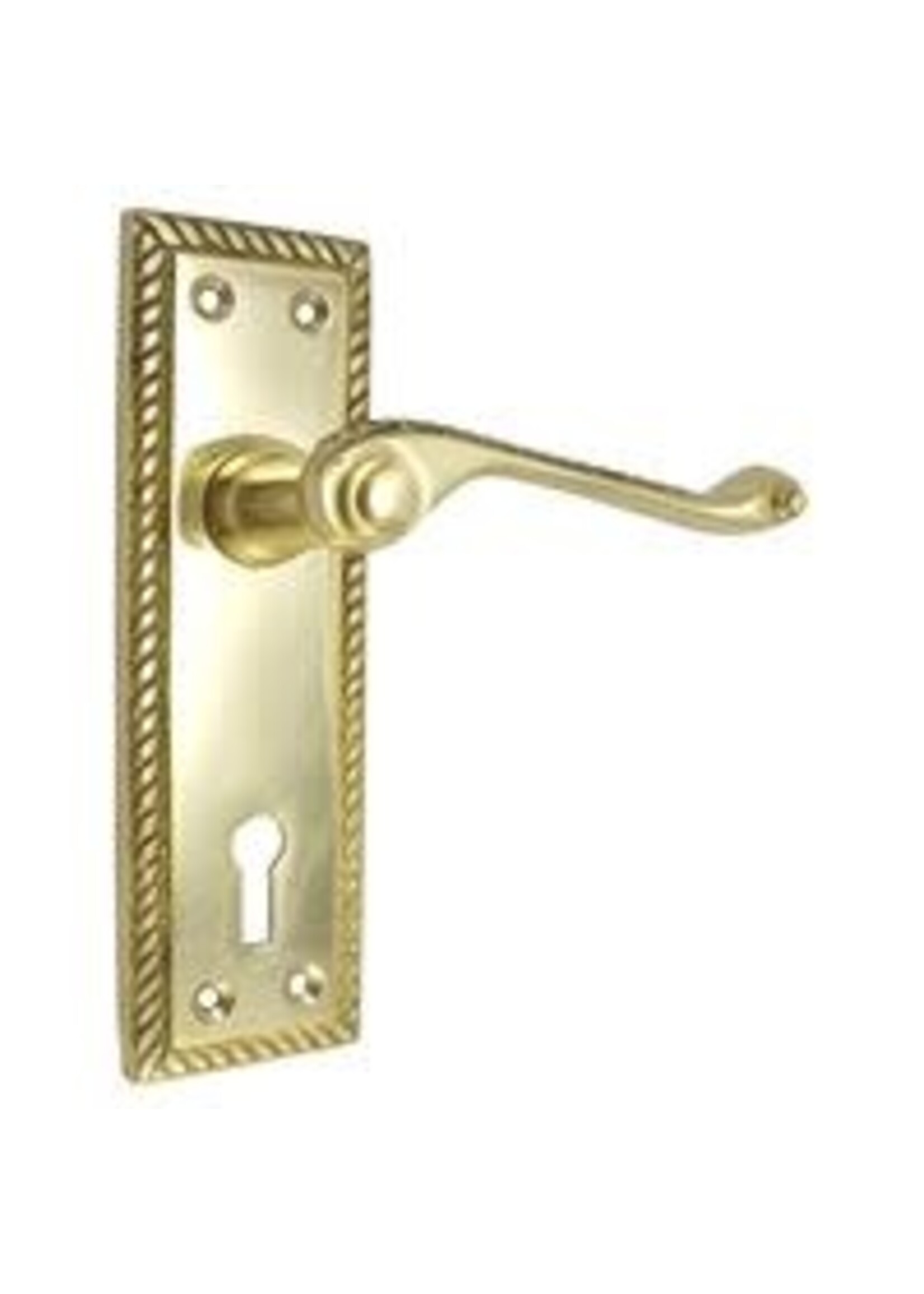 Georgian Lock Handles 150mm Brass Pair S2100