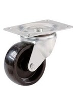 Castor Swivel Plate 32mm Black PP PK4