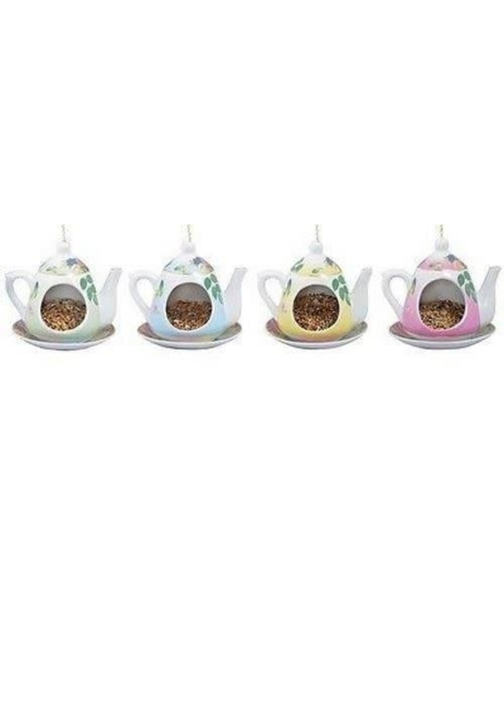 Teapot Bird Feeder 4 Assorted Colours