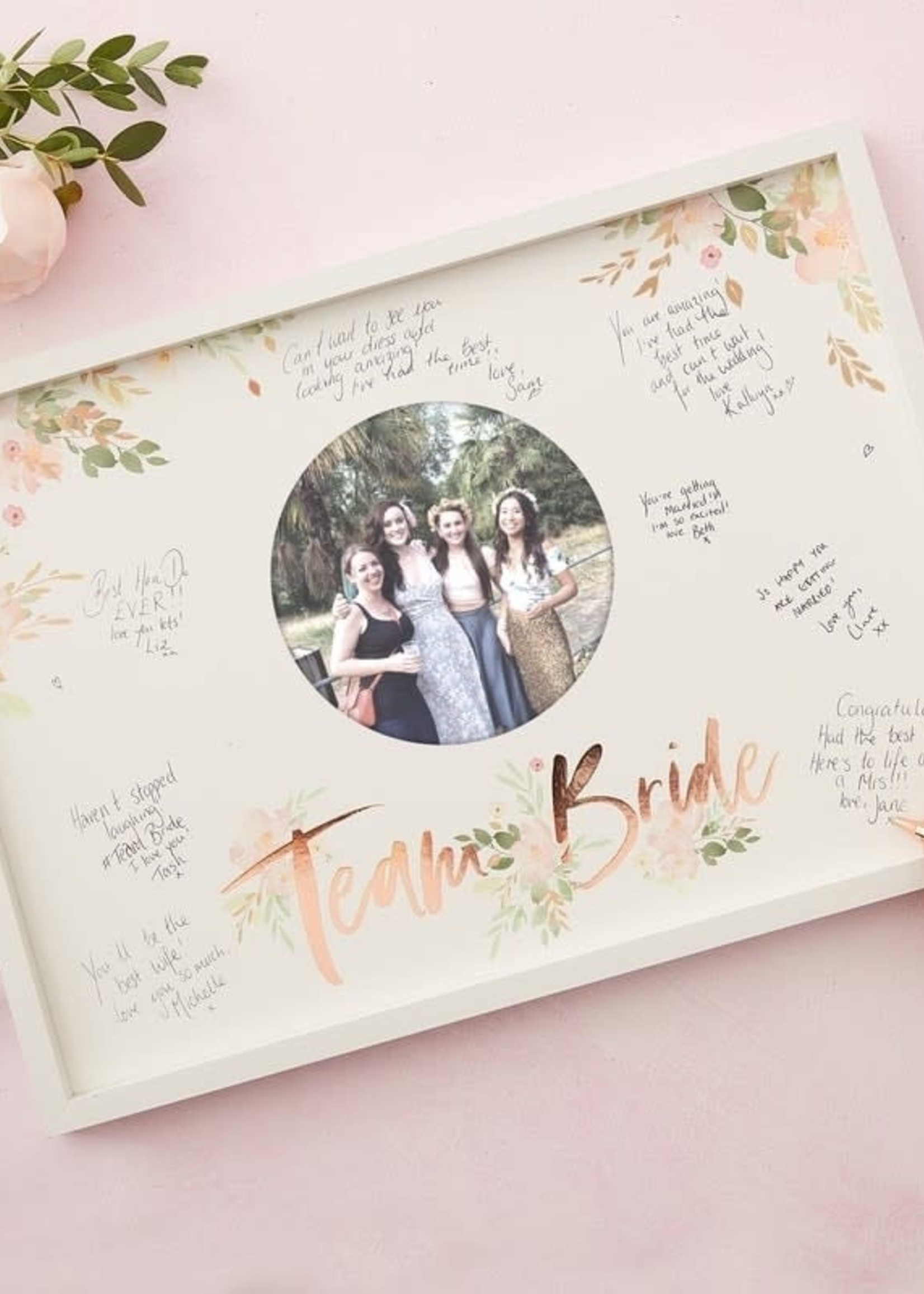 Ginger Ray Hen Party Frame Guest Book