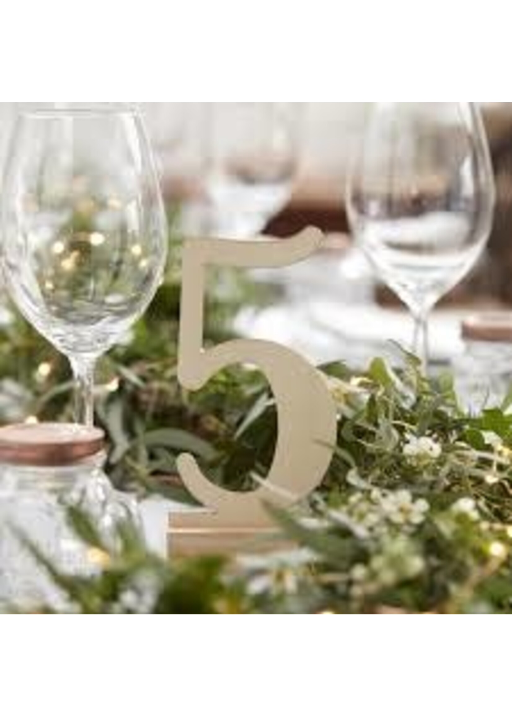 Wood table numbers