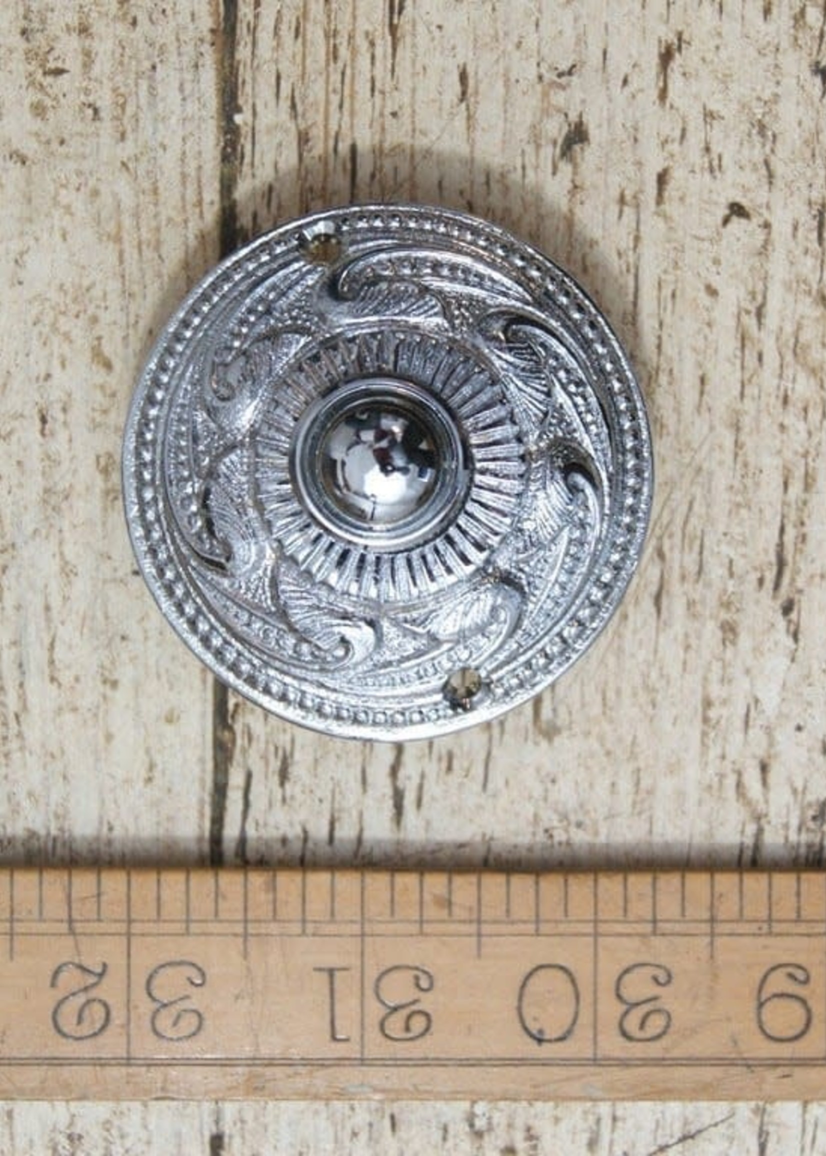 Cottingham Collection Rococco Round Bell Push Chrome