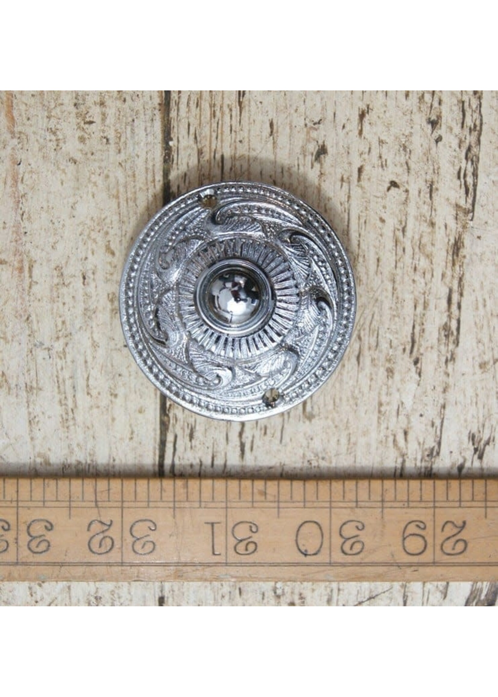 Cottingham Collection Rococco Round Bell Push Chrome