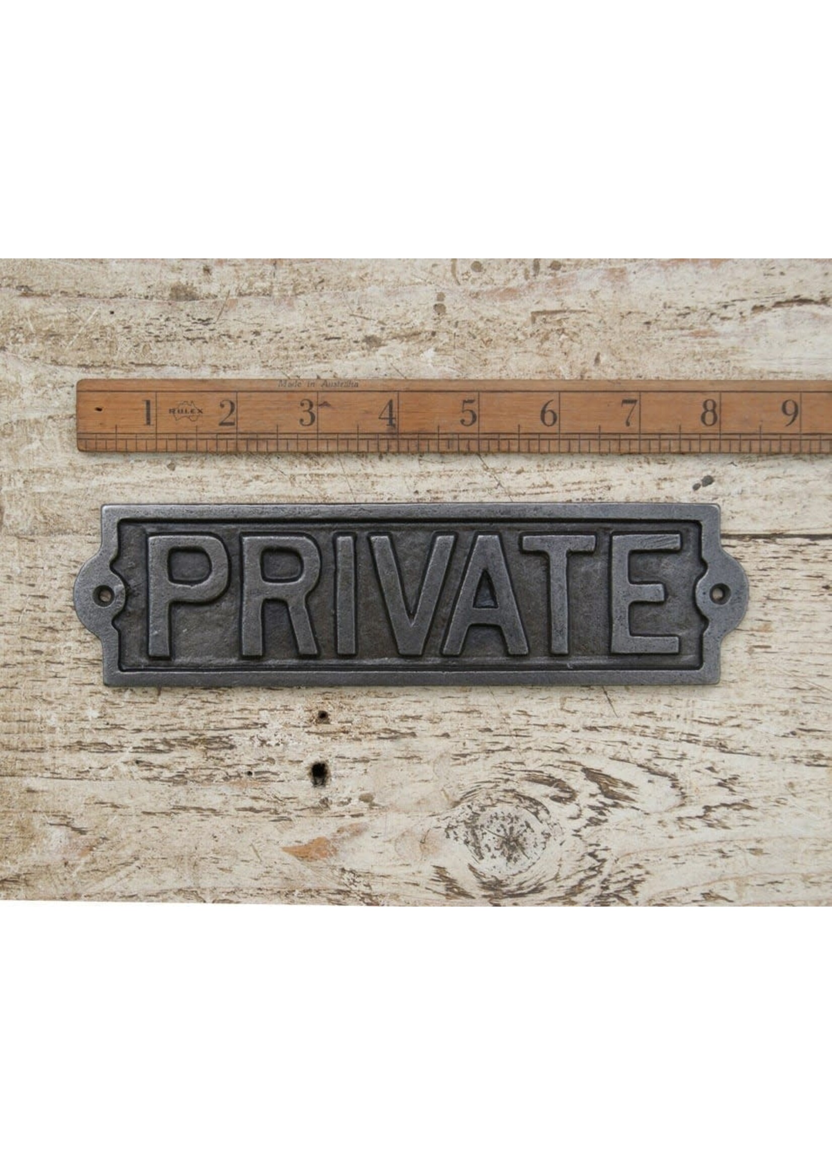 Cottingham Collection Private Plaque antique iron