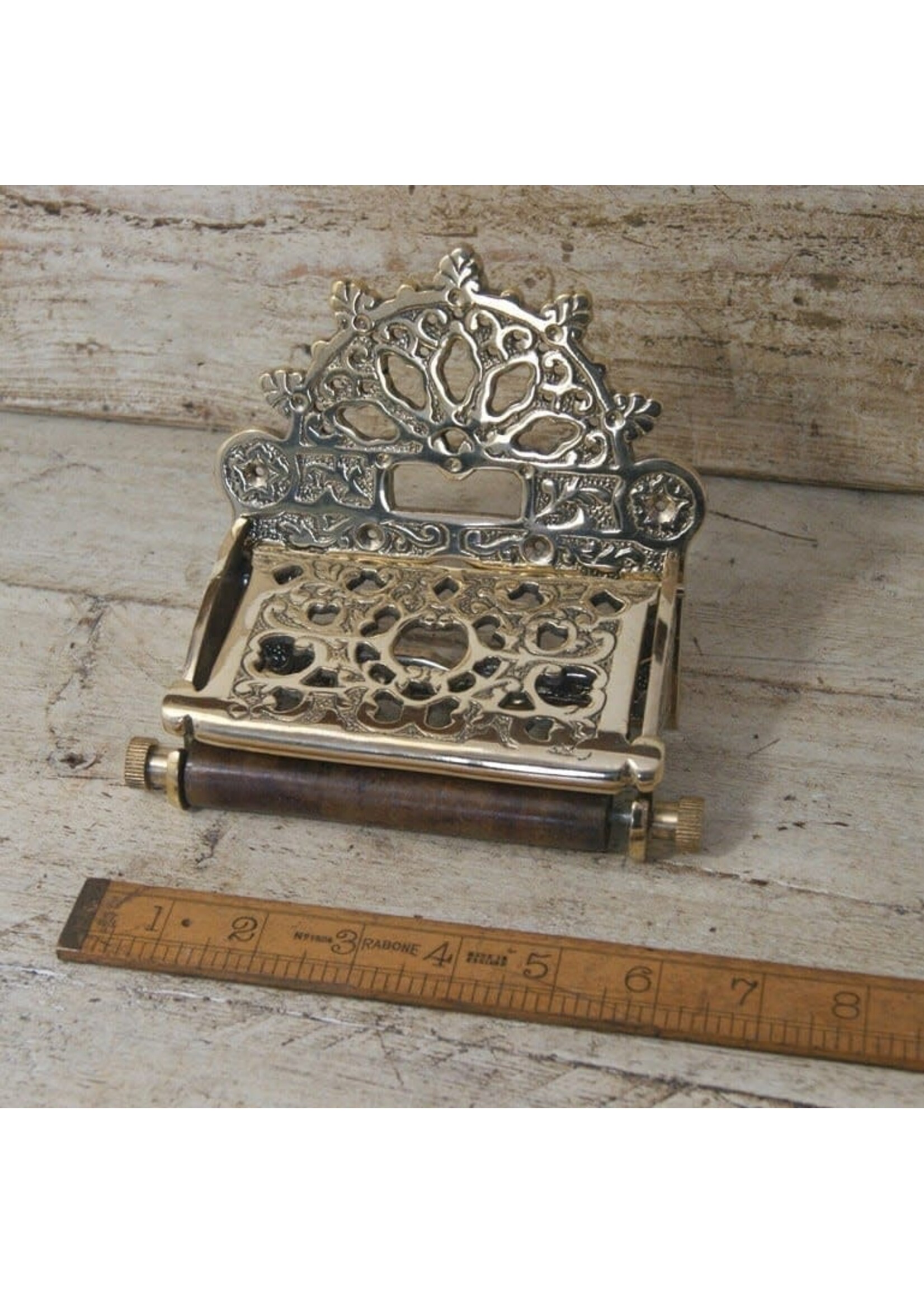 Cottingham Collection Toilet Roll Holder With Solid Brass 'Victorian' Lid