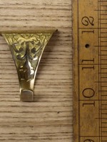 Cottingham Collection Trinity picture rail hooks antique brass 2” / 50mm