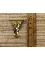 Cottingham Collection Trinity picture rail hooks antique brass 2” / 50mm