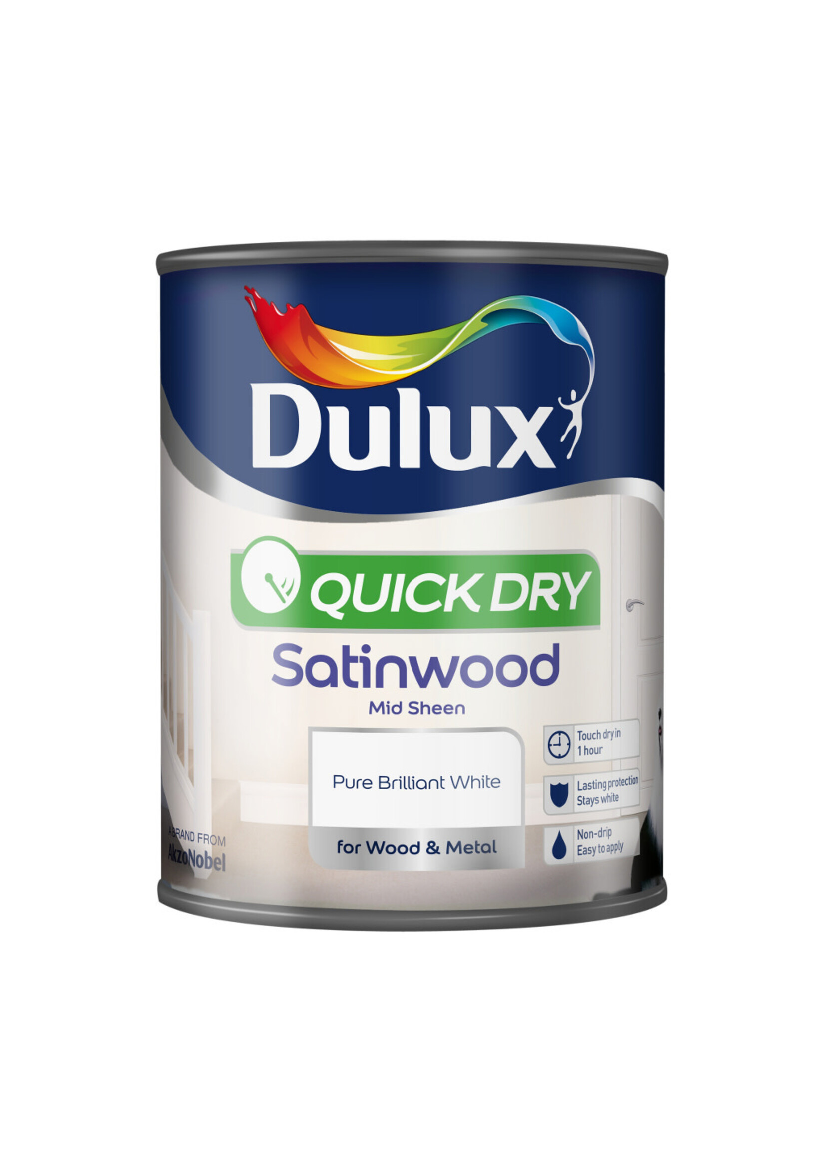 Dulux (Akzo Nobel) Dulux Pure Brilliant White (PBW) 750ml Quick Dry Satinwood