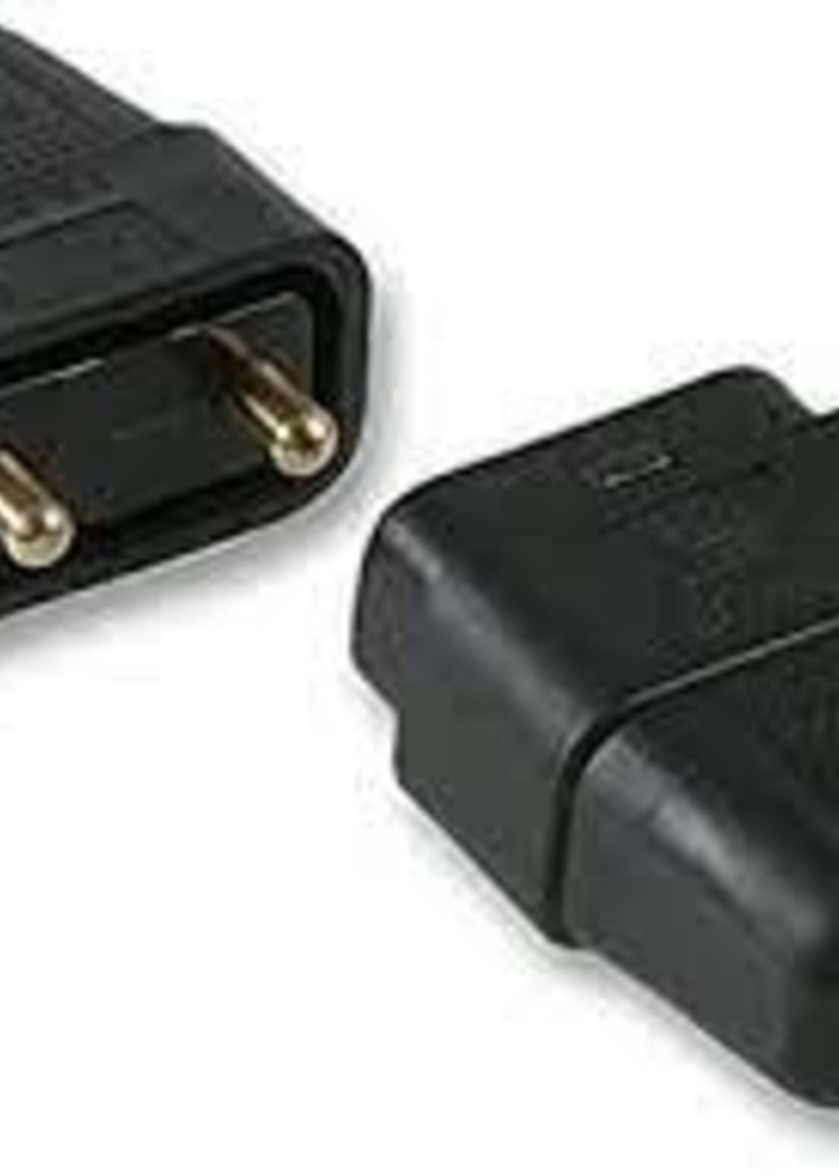 Pro-Elec In-Line Rubber Connector Black 2 Pin 10A Black