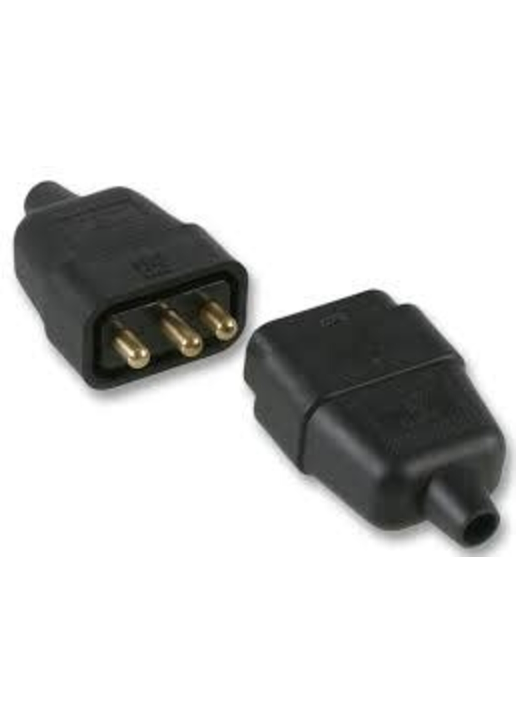 Dencon Dencon In-Line Nylon Connector Black 3 Pin 5A
