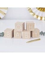 Baby block guestbook