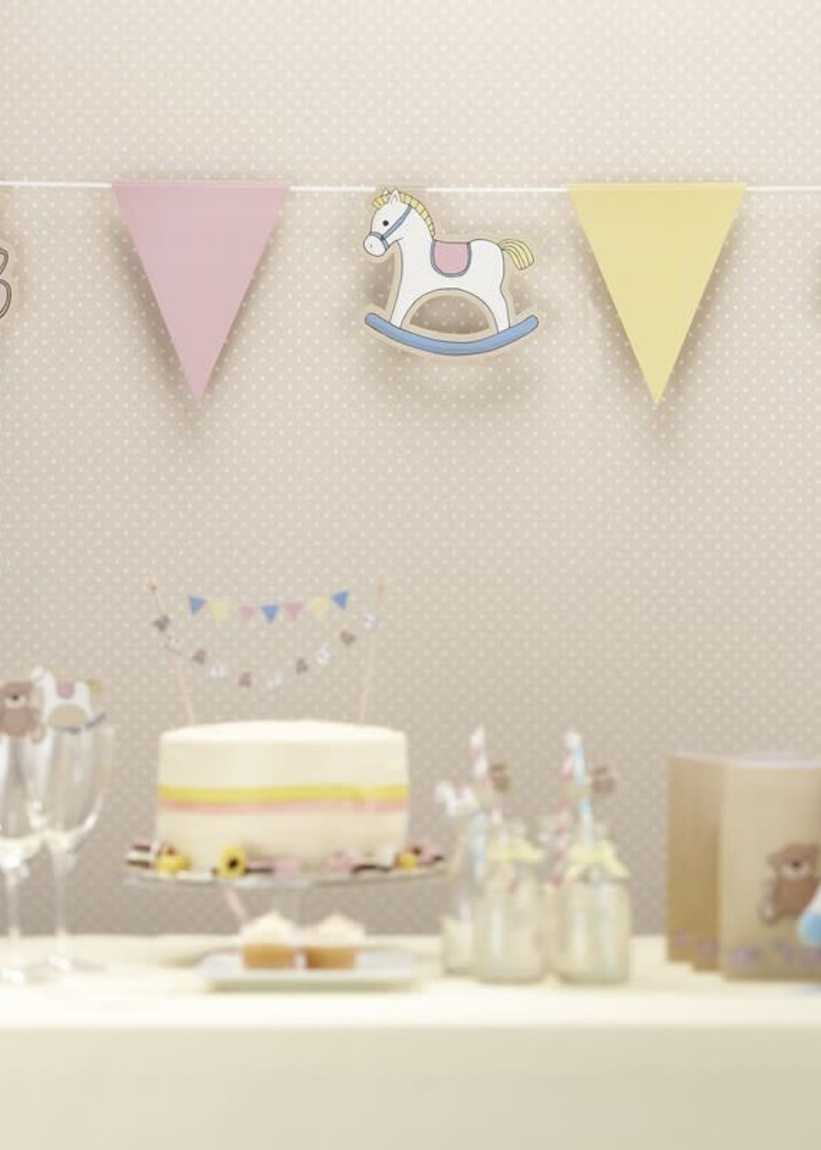 Rock-a-bye baby paper bunting 3.5m